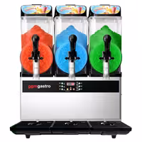 Commercial Slush Machine - 3x 12L - 1.1kW - Digital - Black/Silver