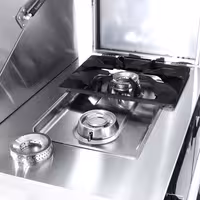 Barbacoa de gas de piedra volcánica - 22,5kW|2187mm - De pie - 850 fondo