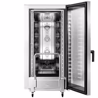 Commercial Electric Combi Oven - Touchscreen Controls - 20x GN 1/1 - incl. Automatic washing system, Core temperature probe & Trolley
