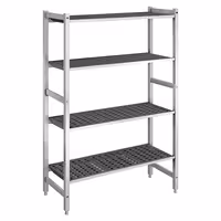 وحدة رفوف ألمنيوم - بداية - 1080x1800mm - عمق: 560 mm - 4 رفوف - الحمولة: 900 kg