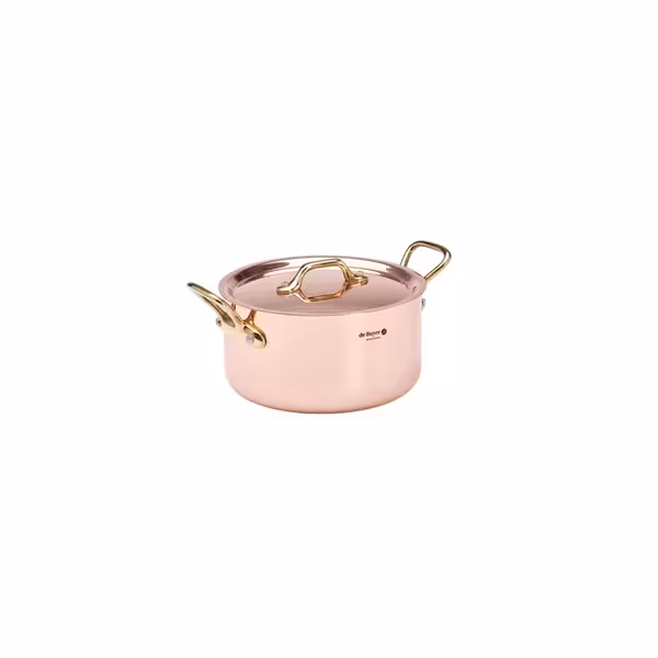DE BUYER | INOCUIVRE - Saucepan with Lid - Ø160mm - with Brass Handle