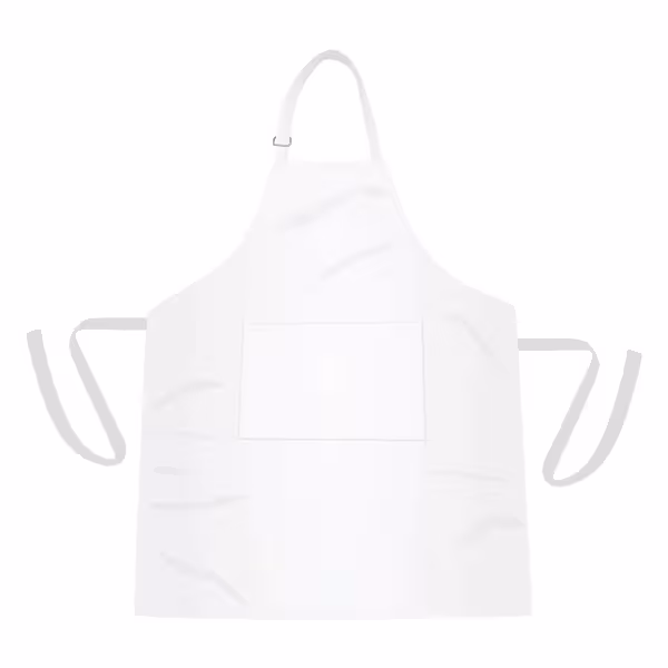 (5 pcs) Bib Aprons - White - W x H: 67x84cm
