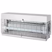 Lampa owadobójcza PREMIUM – stal nierdzewna – obszar działania: 80–150 m² – 2x 20 W – ze stopniem ochrony IP54