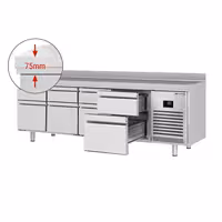 Aukstuma galds PREMIUM PLUS - 2452x600 mm - 510 l - Ar apmali