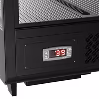 Countertop display fridge - 100L - 682mm - Double glazing - round - with 2 shelves - rear sliding glass doors
