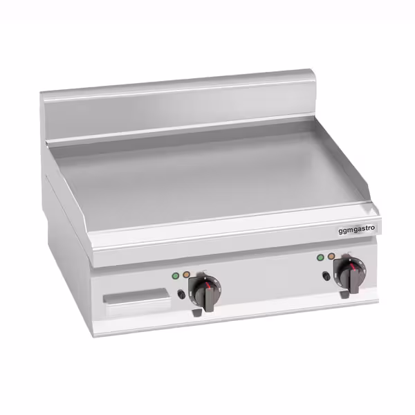 Chapa elétrica - 8,0 kW - Lisa - Superfície de cozedura: 596x430mm
