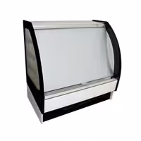 Commercial multideck display fridge - Open front - 1875mm - 548L - with 3 shelves - rear sliding doors - incl. night blind - Black/White
