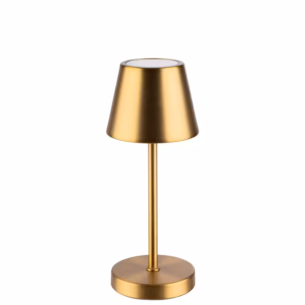 Şarj Edilebilir Masa Lambası - MERLE MICRO MICRO - 3 kademeli kısılabilir - Ø80x200mm - Gold