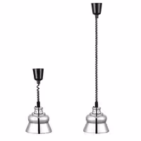 Infracrvena grijaća svjetiljka - 275 W - sjenilo Ø 228 mm - podesiva po visini - srebrna