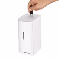 AIR-WOLF | Dozator sredstva za čišćenje WC daske sa senzorom - 500 ml - Bijeli plemeniti čelik