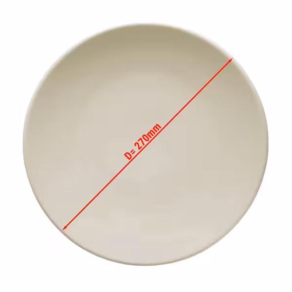 (6 pcs) TEOS | Plate - flat - Porcelain - Ø270mm - Cream