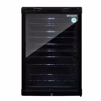 GASTRO-COOL | Barski hladnjak - 540 mm - 130 litara - Sa 1 staklenim krilnim vratima - Crna boja