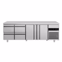 Rashladni pult PREMIUM - 2330x700 mm - 632 l - Ventilirano hlađenje - s 2 vrata - s 4 ladica
