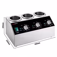 Grijani dispenzer za umake i preljeve - 3 x 1 l - 600 W