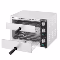 Electric Pizza Oven - Double Deck - Stone Deck - 1+1 x Ø 33cm (13") - 230V Single Phase - Mechanical Controls - up to 300°C