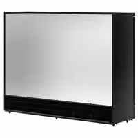 Commercial multideck display fridge - 2520mm - 1900L - with 4 hinged glass doors & 5 shelves - Black
