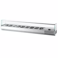Countertop Prep Well / Refrigerated Topping Unit PREMIUM PLUS - 1976x353mm - 9x GN 1/4