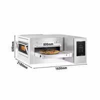 Commercial Electric Conveyor Oven – 1650 × 2150 mm – Touch Control – 800 mm Belt Width
