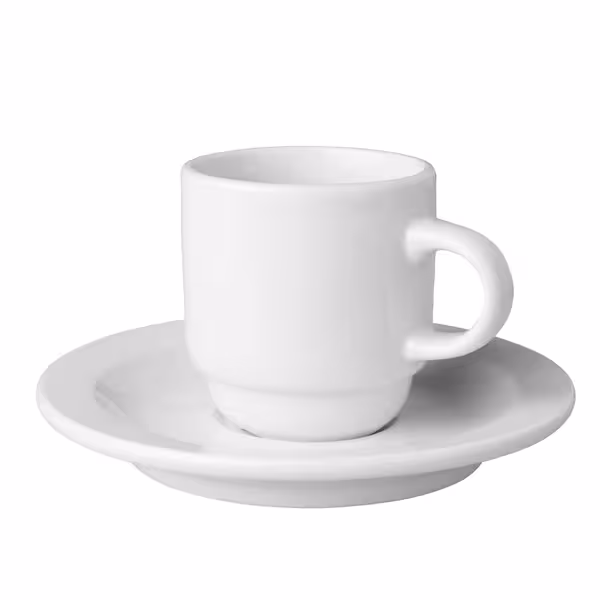 (24 adet) BUDGETLINE - Kahve Fincanı Takımı Mammoet - 140ml - Beyaz