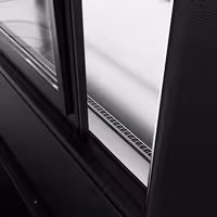 Commercial cake display fridge - 370L - 810mm - Double glazing - square - rear sliding door - Black