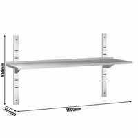 Seinähylly PREMIUM - 1500x300 mm - 1 taso