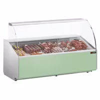 Serve Over Counter - 2506x979mm - front panel light green - capacity 512 litres