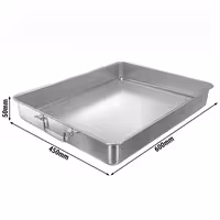Rajngla niska - Nehrđajući čelik - plitka - 13,5 l - 716x584x113 mm - uklj. poklopac