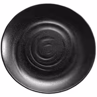 (6 pcs) Serving Tray - ZEN - Melamine - Ø280mm - Height: 30mm - Black