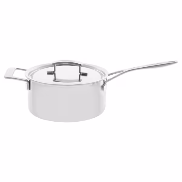 DEMEYERE | Industry 5 Saucepan with Lid – Ø220 mm – 18/10 Stainless Steel – Induction Ready