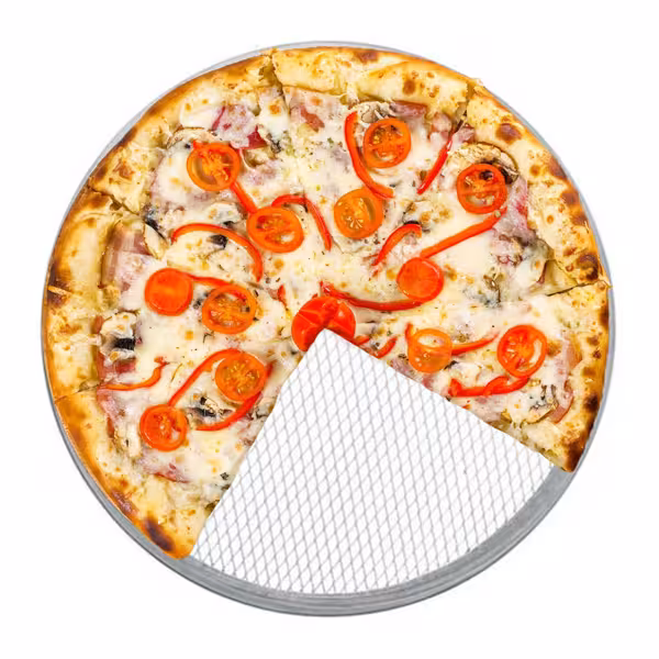 Siatka do pizzy – perforowana – aluminium – Ø 300 mm