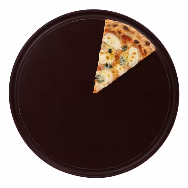(12 adet) Düz Pizza Tabağı Yuvarlak Düz - Polyethylen, Ø400mm, Oluklu/Kanallı Yüzey, Kahverengi