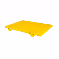 Neslīdošs griešanas dēlis - 300x500 mm - Biezums: 20 mm - HACCP atbilstošs - PE500 (HDPE) polietilēns - Dzeltens - Ar fiksatoriem - Var mazgāt trauku mazgājamā mašīnā