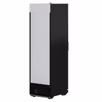 Frigorífico expositor de bebidas - 595mm - 569L - design sem moldura - com 1 porta de vidro - com indicação/painel digital de temperatura - Preto
