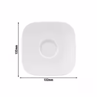 (6 pieces) SELTMANN WEIDEN | Square Espresso Saucer – White – 130 x 130 mm – High-Gloss Porcelain
