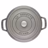 STAUB | Cocotte Round Enamelled Cast Iron Casserole Dish – Ø 180 mm – Graphite Grey