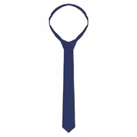 (5 pieces) KARLOWSKY | Slim Uniform Tie – Navy - 148 x 6.5 cm - 95°C washable - Easy-care