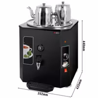 Çay Kazanı / Makinesi / Otomatı - 23 litre - 2,5 kW - 2 Çay demliği ile