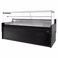 Csemegepult - 2480x975 mm - 200 liter - ventilációs - egyenes frontüveges - fekete - márvány munkalap