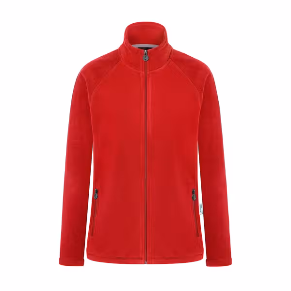 KARLOWSKY | Women's Workwear Fleece Jacket Warm‑Up – Red - XS - Recycled Polyester