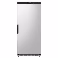 Lagerkühlschrank Edelstahl PREMIUM - 600 Liter - mit 1 Tür - Innenseite der Tür aus Kunststoff