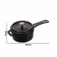STAUB | Cast Iron Saucepan – Ø 10 cm - Black - Grill/Oven Compatible