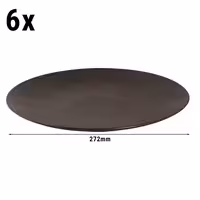 (6 adet) RUST - Düz Tabak - Yuvarlak Düz - Steinzeug, Ø270mm, Kahverengi
