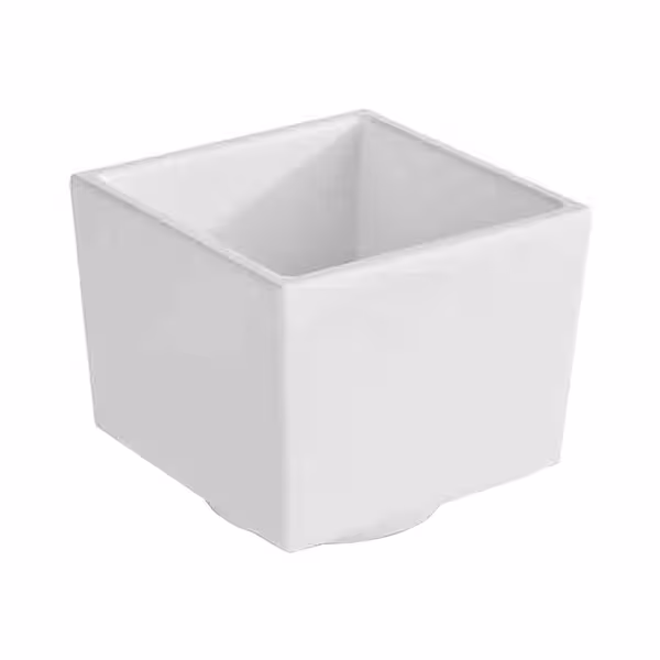 (6 adet) Kase - ASIA PLUS - Melamin - 160ml - köşeli - 75x75mm - Derinlik:65mm - Beyaz