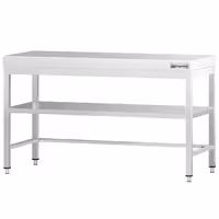طاولة عمل ستانلس ستيل PREMIUM - 1500x800mm - مع رف سفلي & تدعيم