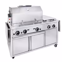 Barbacoa de gas de piedra volcánica - 22,5kW|2187mm - De pie - 850 fondo