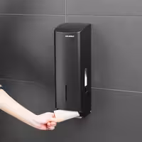 AIR-WOLF | Dispenser za toaletni papir – za 3 kućanska rola – nehrđajući čelik – mat crna