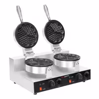 Masă de preparare frigorifică – 1210 mm – 2 uși – pentru 9 tăvi GN 1/6 – include aparat de făcut vafe – formă de inimă