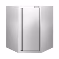 Ugaona zidna ormarić od nehrđajućeg čelika – 700 x 700 mm – sa krilnim vratima – visina: 800 mm