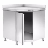خزانة قاعدية ستانلس ستيل KOPENHAGEN PREMIUM - 1000x1000mm - أبواب مفصلية - مع حاجز خلفي