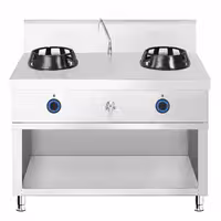 Plinski wok štednjak - 28,0 kW - 2 plamenika - uključuje 1 slavinu